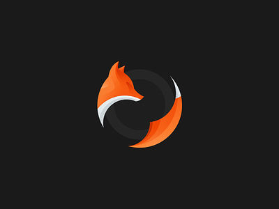 Fox branding circle firefox fox identity logo mark running tail