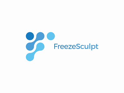 FreezeSculpt blobs blue branding fat freeze icon logo mark sculpt wave