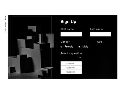 DailyUI  - 082 Form
