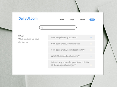 DailyUI092 - F.A.Q daily 100 challenge dailyui dailyui092 design faq faqs question webdesign