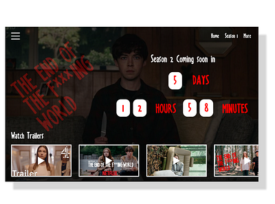 Dailyui014-Countdown Timer countdown countdown timer daily 100 challenge daily ui dailyui dailyui014 design illustration netflix season tvseries ui webdesign