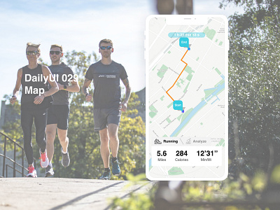 DailyUI029 Map daily 100 challenge dailyui dailyui029 exercise map mobile app running app