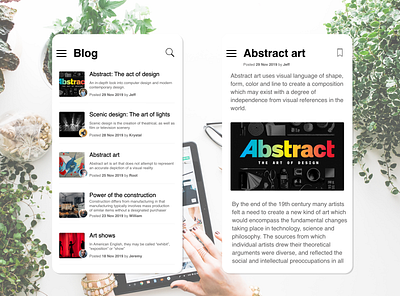 DailyUI 035 Blog Post abstract art blog blog post dailyui035 dailyui35 mobile app mobile design