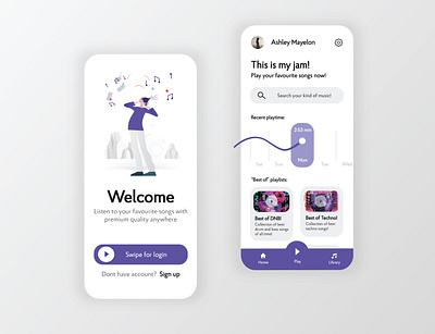 Music streaming app concept app design application design designer designs flatdesign graphic graphic design graphicdesign illustration illustrator vector