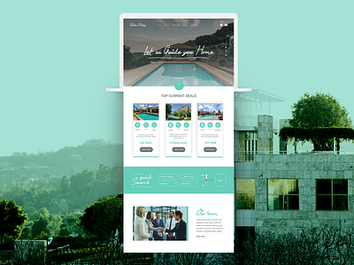 Real estate web design concept