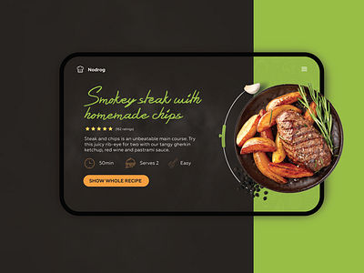 Dribbble recipe card (website)