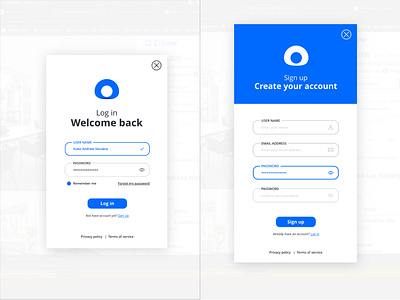 Website Login&Signup Popup Designes