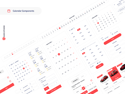 Calendar components design calendar app calendar design calendar ui design agency design system huex studio sri lanka user experience user interface