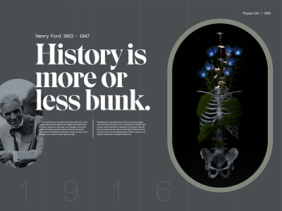 History is more or less bunk. 3d art branding c4d cinema4d daily design graphic design henry motion graphics poster quote quotes scandinavian typo typography
