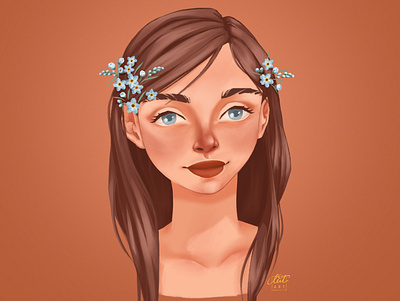 Blue Eyes digital illustration girl illustration illustration illustration art portrait procreate