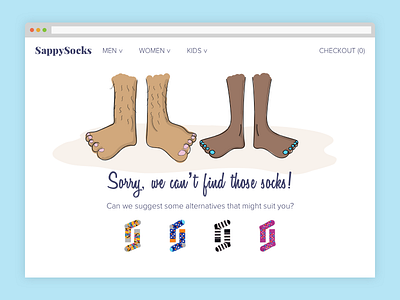 Daily UI #008 – 404 Page 008 404 daily daily ui e commerce graphic illustration socks ui visual