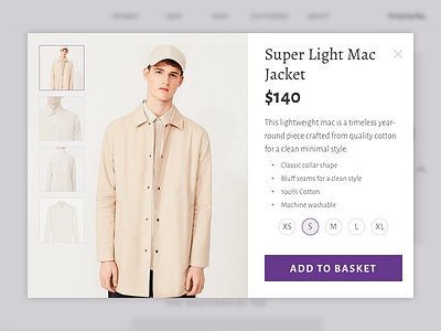 Daily UI #012 – E-Commerce Page, Single Item 012 buy clothes daily daily ui e commerce graphic shop ui visual