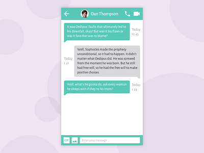 Daily UI #013 – Direct Messaging 013 chat conversation daily daily ui graphic message messaging ui visual