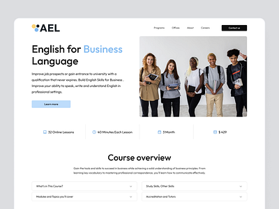 Courses page