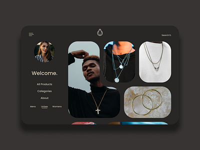 Accessory Shop - Website accessories dark mode figma minimalist ui ux webdesign