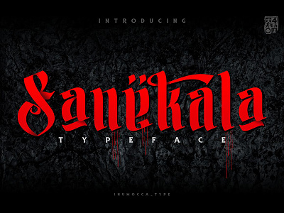 Sanekala Typeface alternates font blackletter design font gothic font indonesia lettering logos sanekala sunda typeface typography vintage
