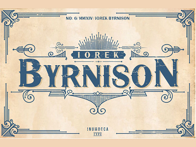 Iorek Byrnison classic font inumocca iorek byrnison norwegian vintage font