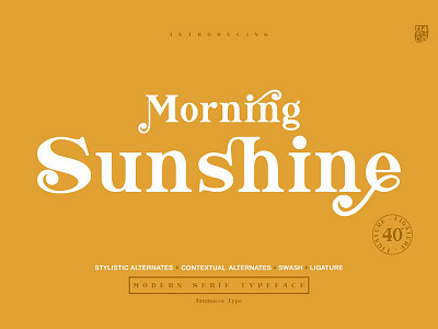 Morning Sunshine branding design inumocca logos modern serif morning sunshine opentype serif type typeface typography vintage