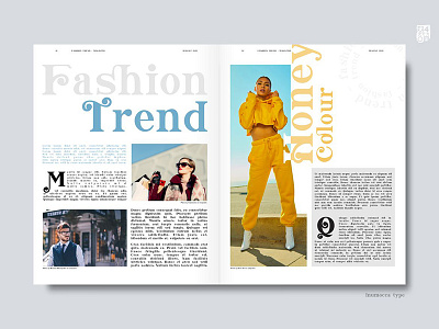 Fashion Trend Magazine alternates design font ligature font logo magazine magazine design magazine inspiration magazine layout modern serif font morning sunshine opentype serif font serif fonts swash typeface typography