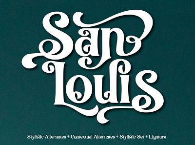 San Louis design elegant serif font inumocca lettering logo serif font typeface vintage