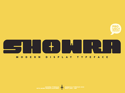 Showra alternates block font bold font cover display fony display typeface font interface ligature modern font poster typeface