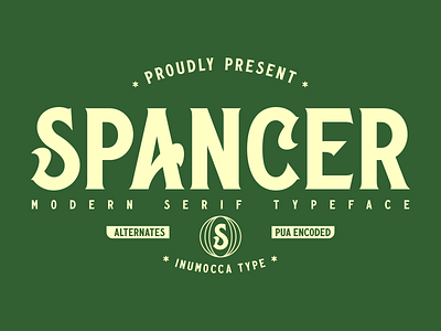 SPANCER Typeface badges display font displayserif font logos modern font serif serif font typeface vintage font