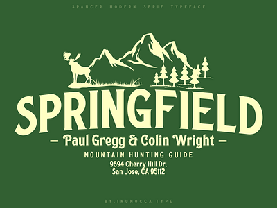 Springfield Badges adventure badges branding design display font font graphic design inspiration inumocca logo logo inspiration moose mountain nature serif typeface typography vintage vintage badges wild