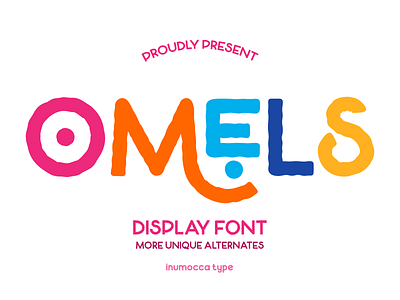Omels design font inumocca lettering logo typeface typography vintage