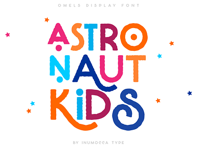 Astronaut Kids astraunot childs design feminim font illustration kids lettering logo logos logotype poster typeface typography