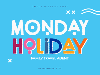 MONDAY Holiday branding design font graphic design inumocca lettering logo logotype poster typeface typography vintage