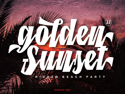 Golden Sunset design font inumocca lettering logo typeface typography
