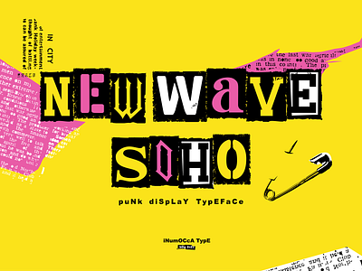 New Wave Soho design font inumocca logo poster punk punkrock typeface typography