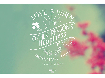 love is when akiko floral flower handmade lettering inumocca kiota simple font typeface typo