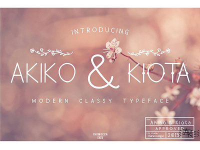 akiko & Kiota akiko floral flower handmade lettering inumocca kiota simple font typeface typo