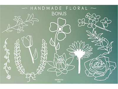 Floral akiko floral flower handmade lettering inumocca kiota simple font typeface typo