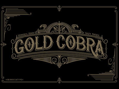GOLD COBRA design font goldcobra inumocca ironhorse lettering logos typeface typography vintage vintage badges