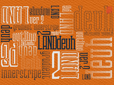 LANDdeuh Poster font fontfamily inumocca landdeuh layer layeredfont logo typeface typography vintage