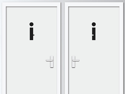 Minimalist Toilet Signage Concept btl door minimalistic signs toilet