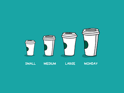 Too much Monday, not enough coffee ☕ ☕ ☕ beverage caffeine coffee hot large medium monday morning small starbucks start week