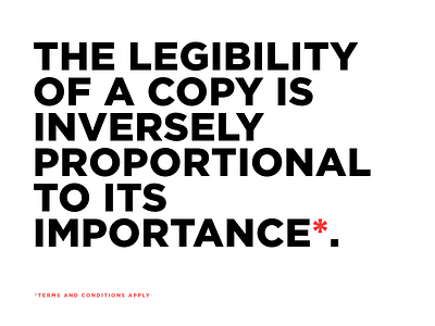 Murphy's Law at play card copy font gotham important legible size type typeface typography