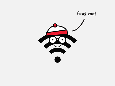 Where's Wi-Fi? cartoon concept find free icon waldo wally wifi wireless