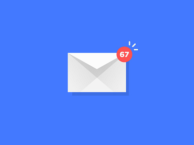 Hello Monday! blue email envelope funny inbox monday notification unread work