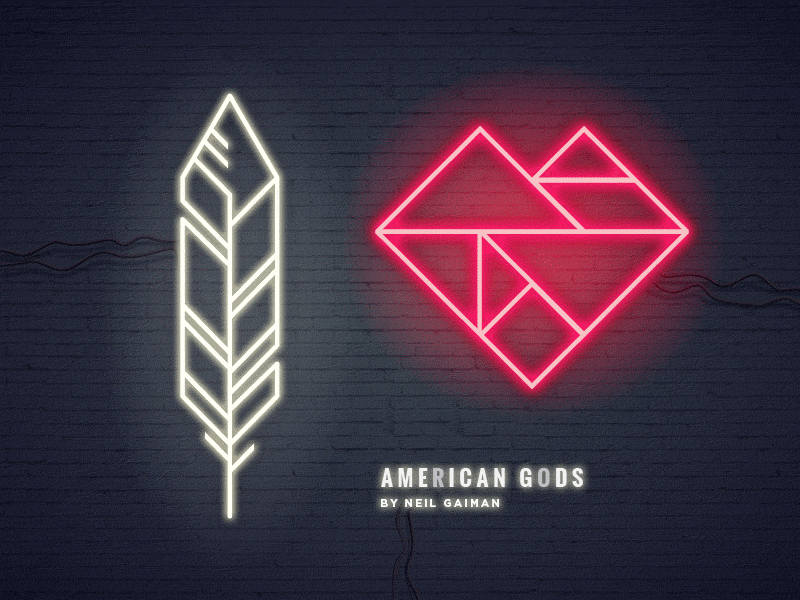 American Gods 🔥 american animation art design gif god graphic graphic design illustration photoshop poster vector
