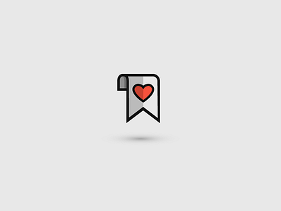 Bookmark Icon 🤓 bookmark design favorite flat heart icon illustration illustrator ui ux