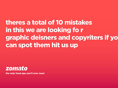 We need more cool people at Zomato.
