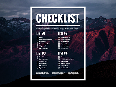 Quick checklist design