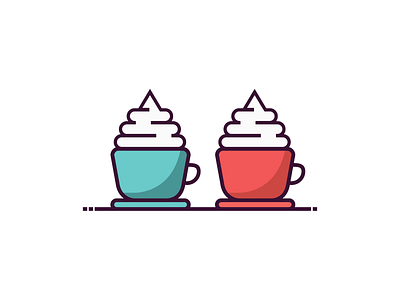 Espresso with Whipped Cream ☕ branding coffee design flat icon illustration monday starbucks ui ux vector web