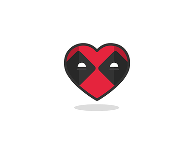 Love Deadpool comic deadpool design flat heart icon illustration love marvel superhero vector web