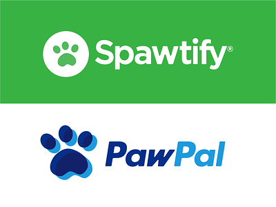 In an alternate (dog) universe... app branding design dog flat funny graphic icon illustration lettering logo paypal puppy spotify typography ux vector