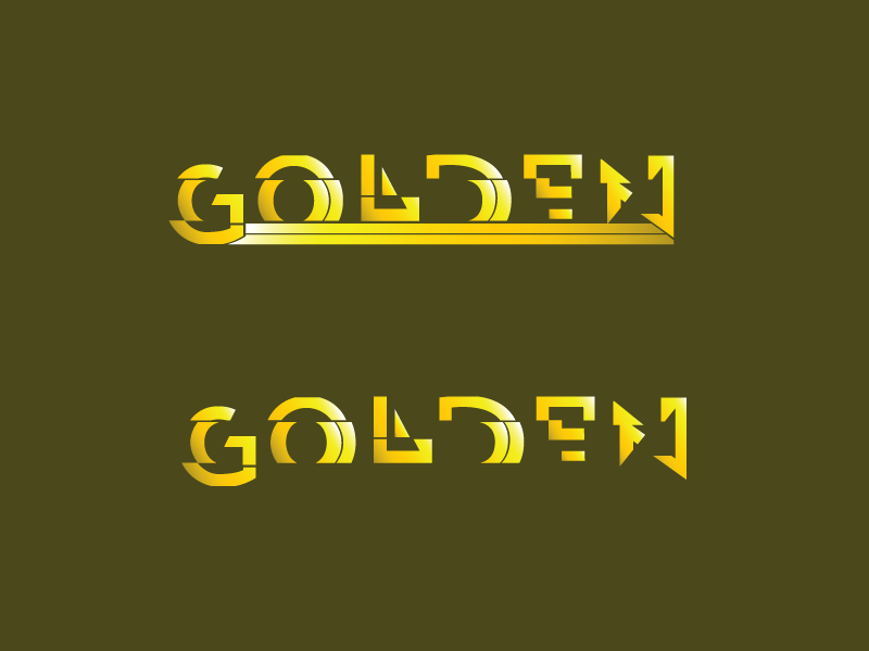 Golden typography